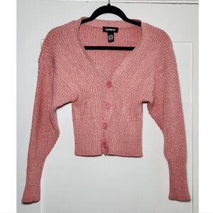 Express Knit Button-Front Cardigan - XS (Part of Matching Set - Check Closet)